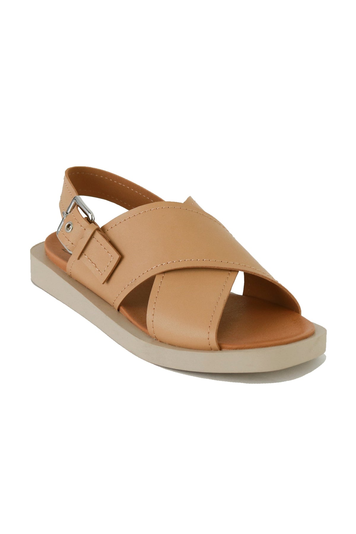 VICENTE-07 Cross-Strap Slingback Sandals